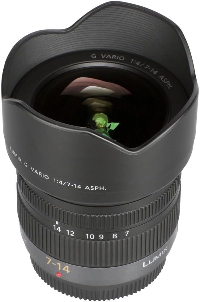 Panasonic H-F007014E LUMIX G Vario Superweitwinkel 7-14 mm F4.0 ASPH. Objektiv (14-28 mm KB) schwarz