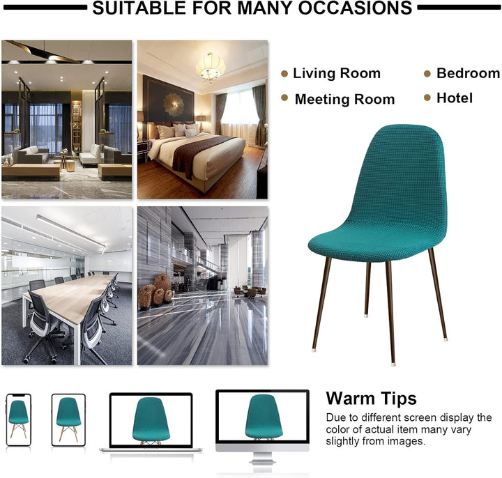 Stuhlhussen 4er Esszimmer Strech Stuhlhussen für Esszimmerstühle Universal Waschbar Bezug Stuhlhusse
