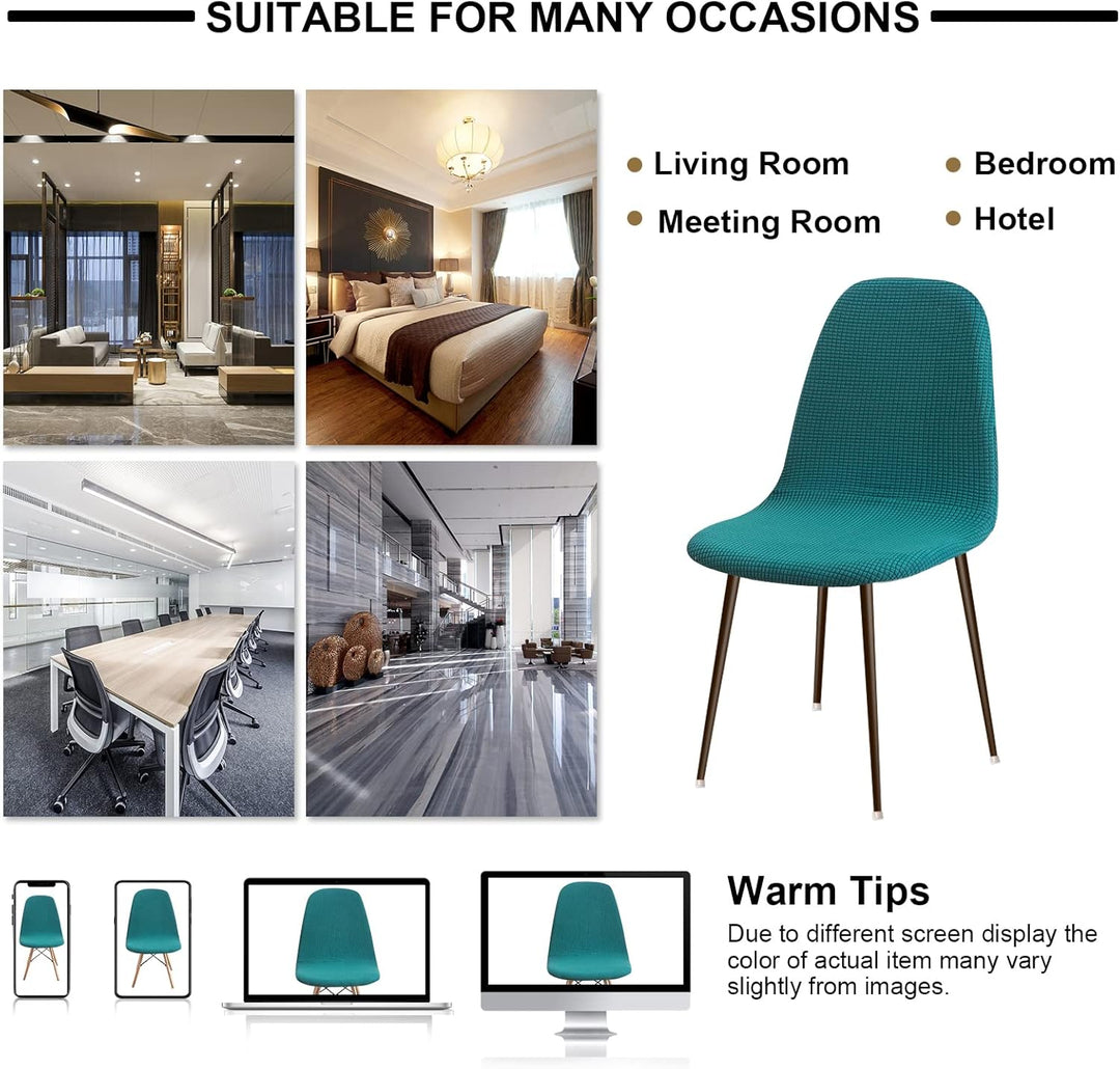Stuhlhussen 4er Esszimmer Strech Stuhlhussen für Esszimmerstühle Universal Waschbar Bezug Stuhlhusse