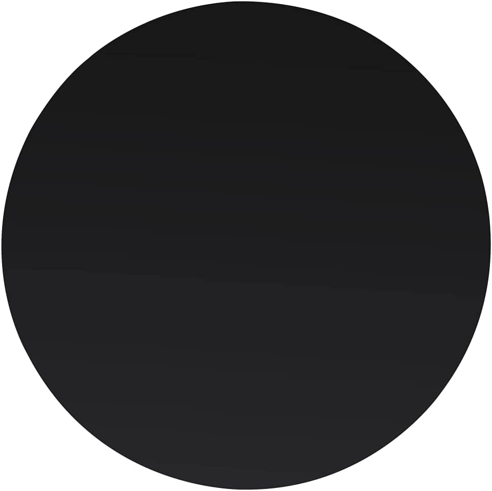 homiuse Tischplatte aus Gehärtetem Glas Rund 700 mm Schwarz Runder Desktop Gehärtetes Glas Tischplat