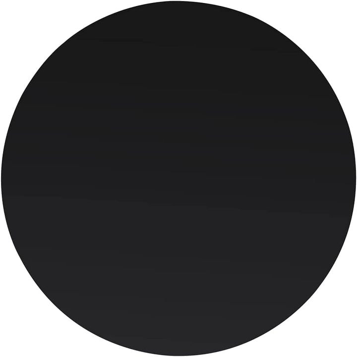 homiuse Tischplatte aus Gehärtetem Glas Rund 700 mm Schwarz Runder Desktop Gehärtetes Glas Tischplat