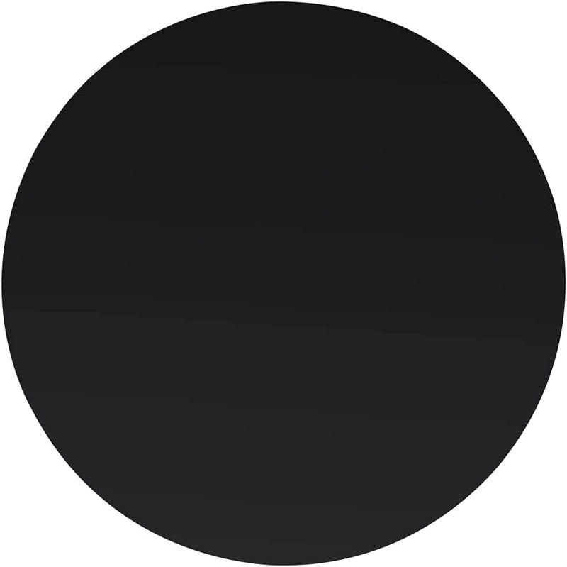 homiuse Tischplatte aus Gehärtetem Glas Rund 700 mm Schwarz Runder Desktop Gehärtetes Glas Tischplat