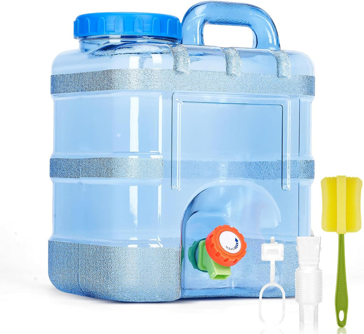 RUYI Wasserkanister mit Hahn und Schraubdeckel, Camping Wasserkanister BPA-frei Trinkwasserkanister,