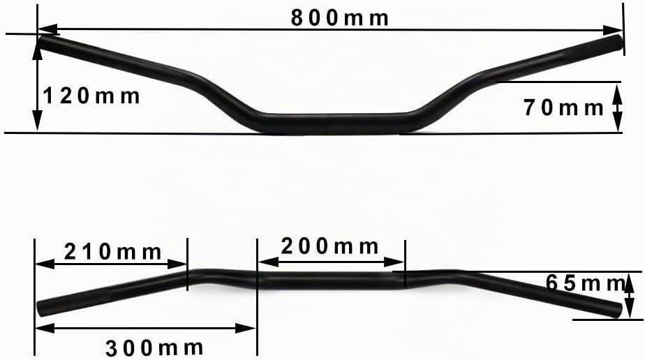 1 1/8" 28mm Motorrad Lenker Griffe Rohre für CRF CR YZ WRX KX KLX RM RMZ RMX DRZ - Schwarz 28MM Schw