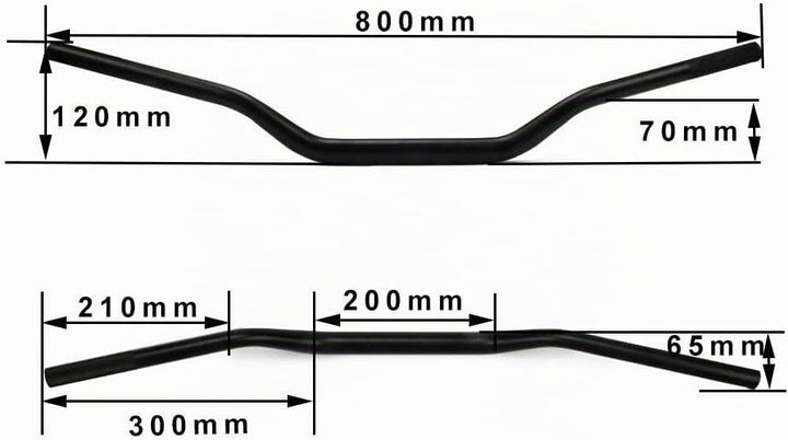 1 1/8" 28mm Motorrad Lenker Griffe Rohre für CRF CR YZ WRX KX KLX RM RMZ RMX DRZ - Schwarz 28MM Schw