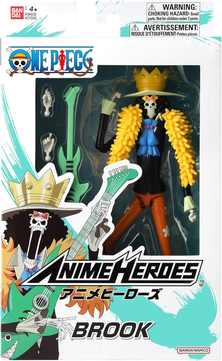 BANDAI – Anime Heroes - One Piece - Anime Heroes Figur 17 cm - Brook - 37006, Brook