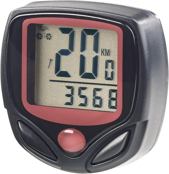 PEARL Sports Fahrradtachos: 2er-Set 15in1-Fahrrad-Computer mit LCD-Display &amp; Radsensor, IP44 (Kilome