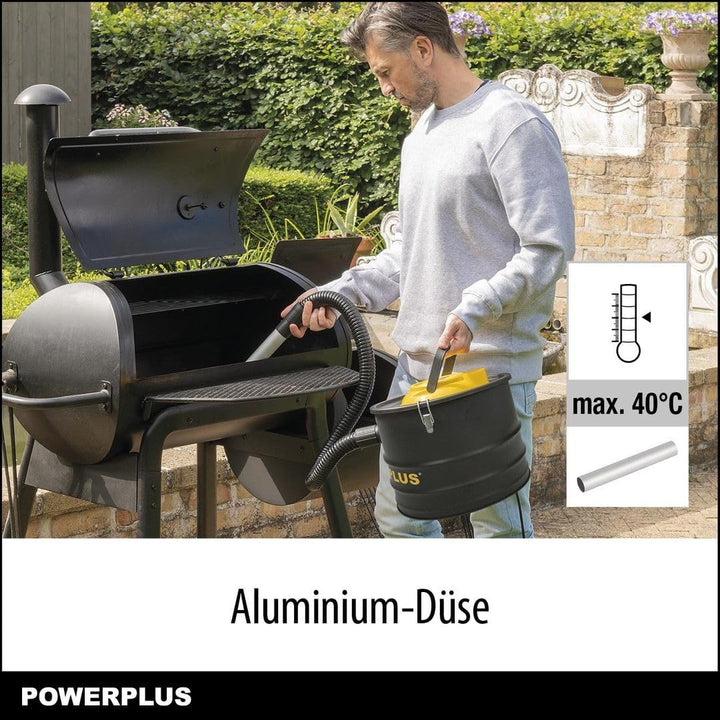 Powerplus Staubsauger POWX3013 Aschesauger für Kamin - 1600W - 20L Auffangbehälter - 2m Kabel - Inkl