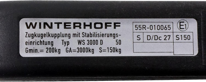 Winterhoff WS 3000 Antischlingerkupplung Hobby Wohnwagen Trailer Pferde Anhänger
