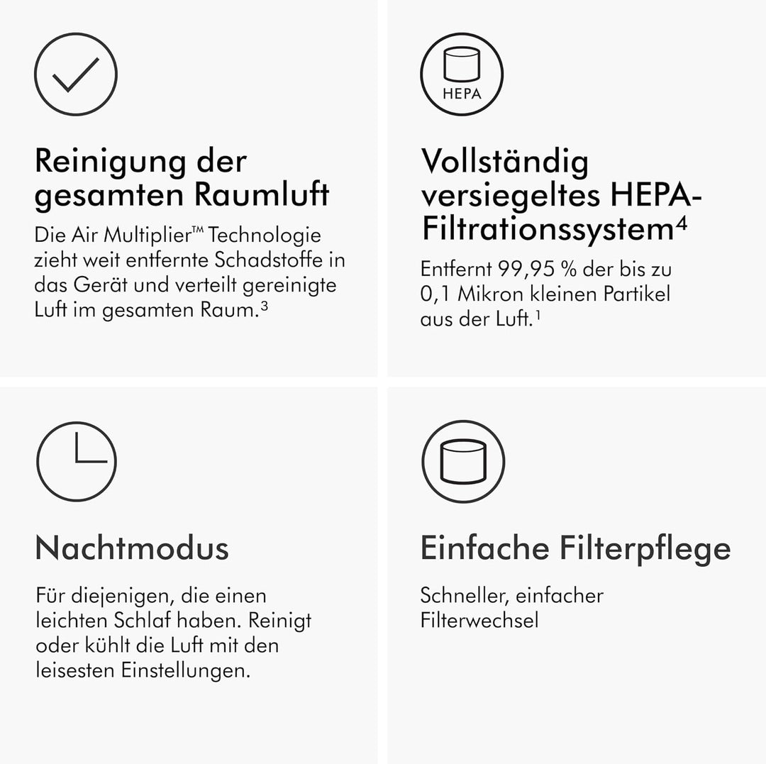Dyson Pure Cool™ TP00 Luftreiniger-Ventilator, Kühlender Luftreiniger Weiss/Silber