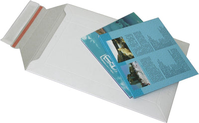 Versandtaschen weiss Vollpappe Karton für DIN A5-250x175mm- bis 50mm Füllhöhe (PS.101) (100)
