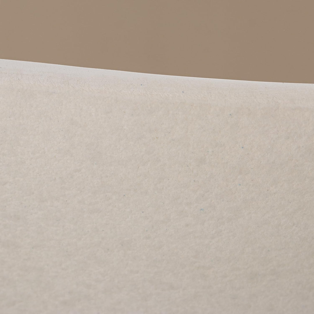 Vase mit Gesicht, Keramik, Beige, gesprenkelt, 29 x 38 cm, Sockel 13,5 cm
