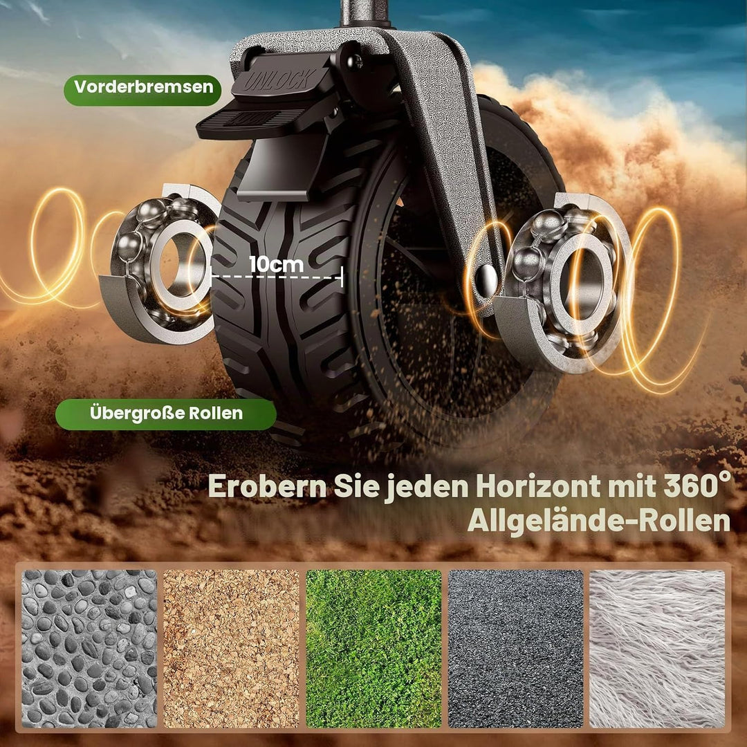 Festival-Trolley, 300 l, faltbarer Strandwagen mit verstellbarer Heckklappe, 360°-Rädern und Bremsla