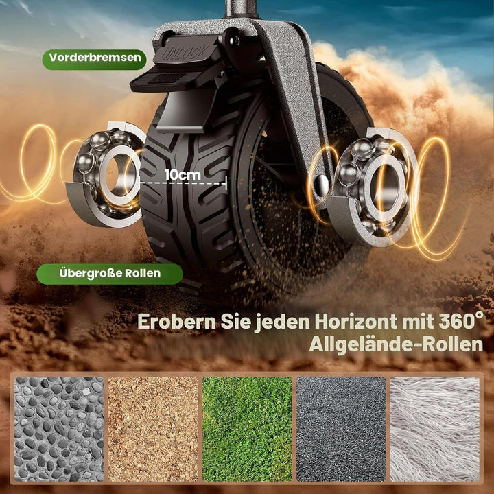 Festival-Trolley, 300 l, faltbarer Strandwagen mit verstellbarer Heckklappe, 360°-Rädern und Bremsla