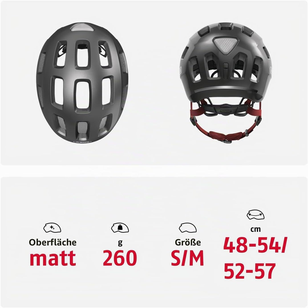ABUS Fahrradhelm Youn-I 2.0 - mit Licht für Kinder, Jugendliche und junge Erwachsene - für Mädels un
