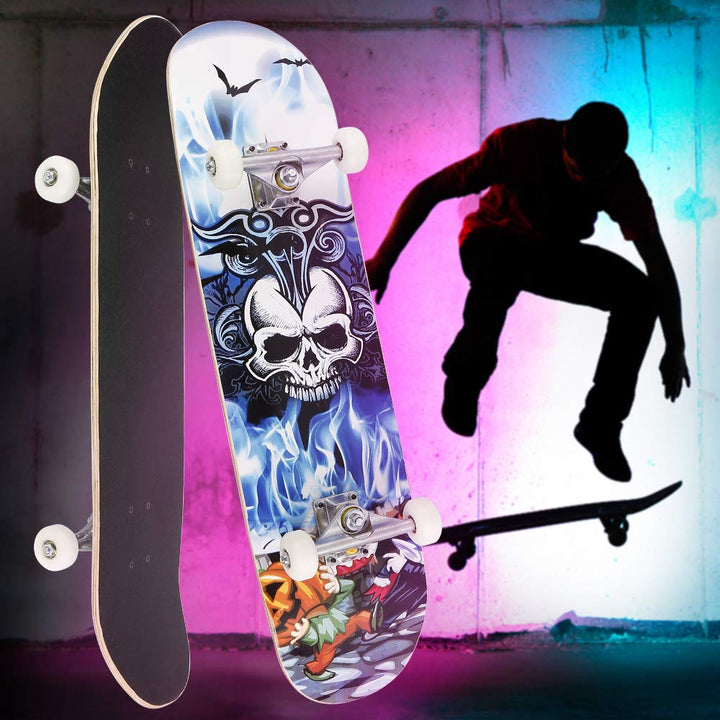Willonin Skateboard Komplettboard mit ABEC-7 Kugellager 9-lagigem Ahornholz für Kinder Jungendliche