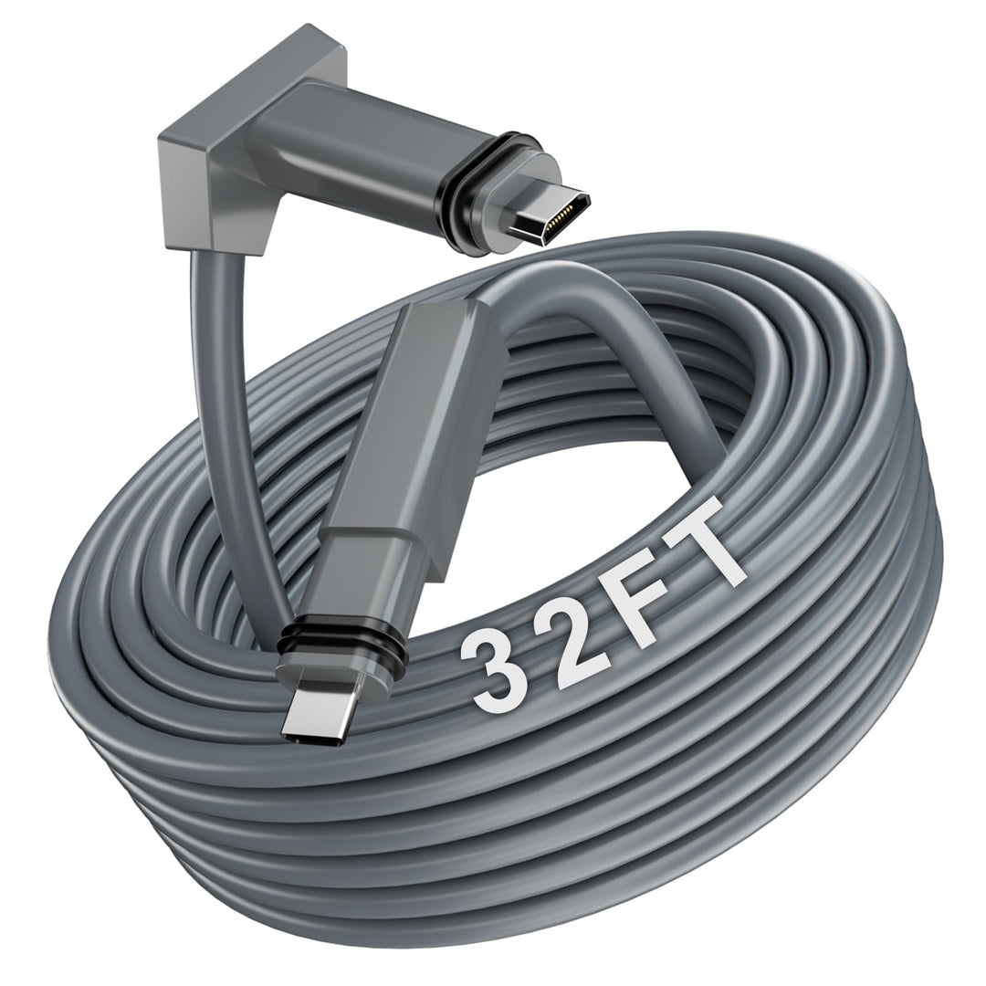 HanCenDa für Starlink Kabel 32FT/10M für Rechteck-Satellit V2, Wasserdichtes Ersatz-Verlängerungskab