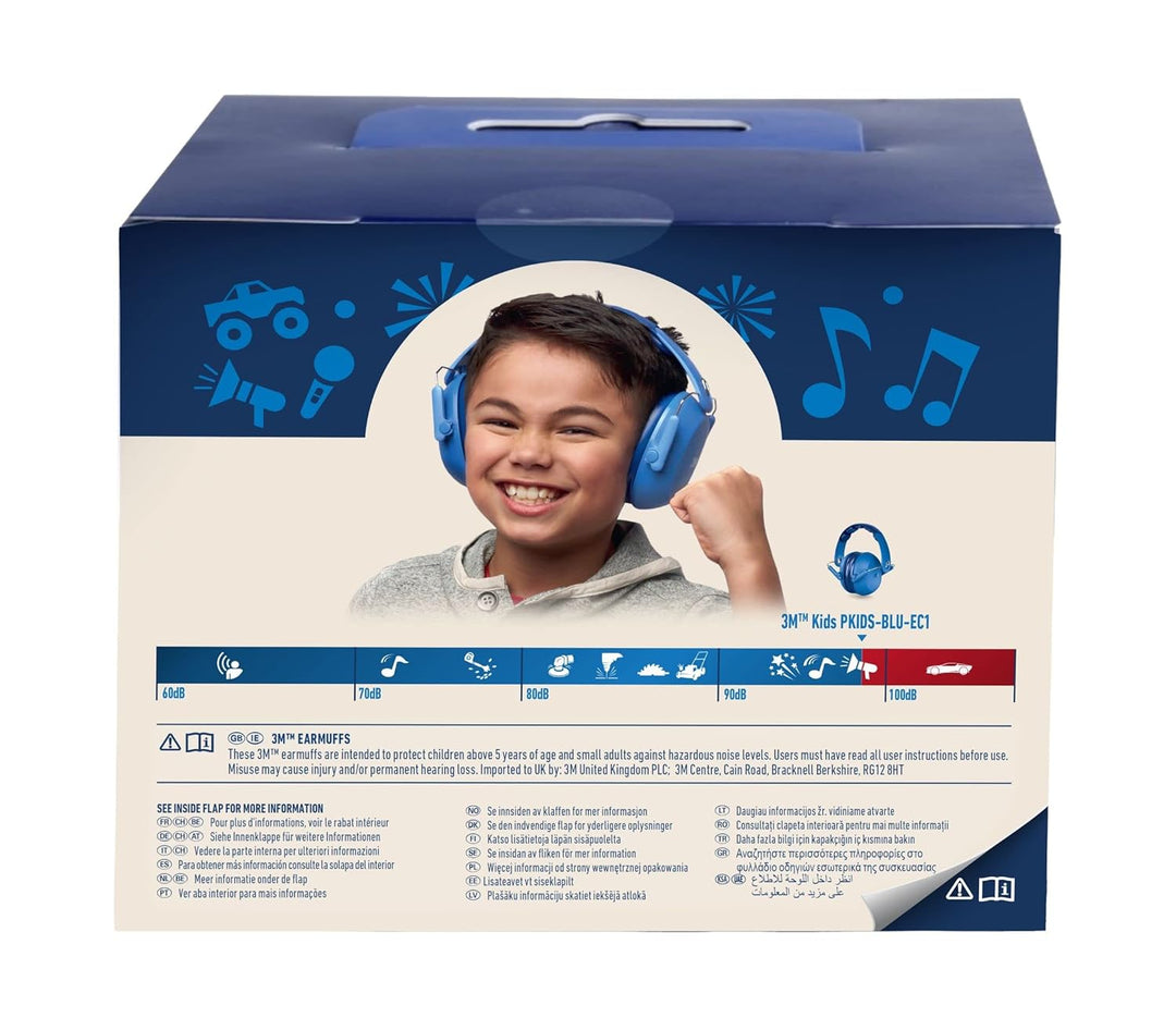 3M Gehörschutz für Kinder PKIDSB-BLU-E, blau (87-98 dB) Blau Single, Blau Single