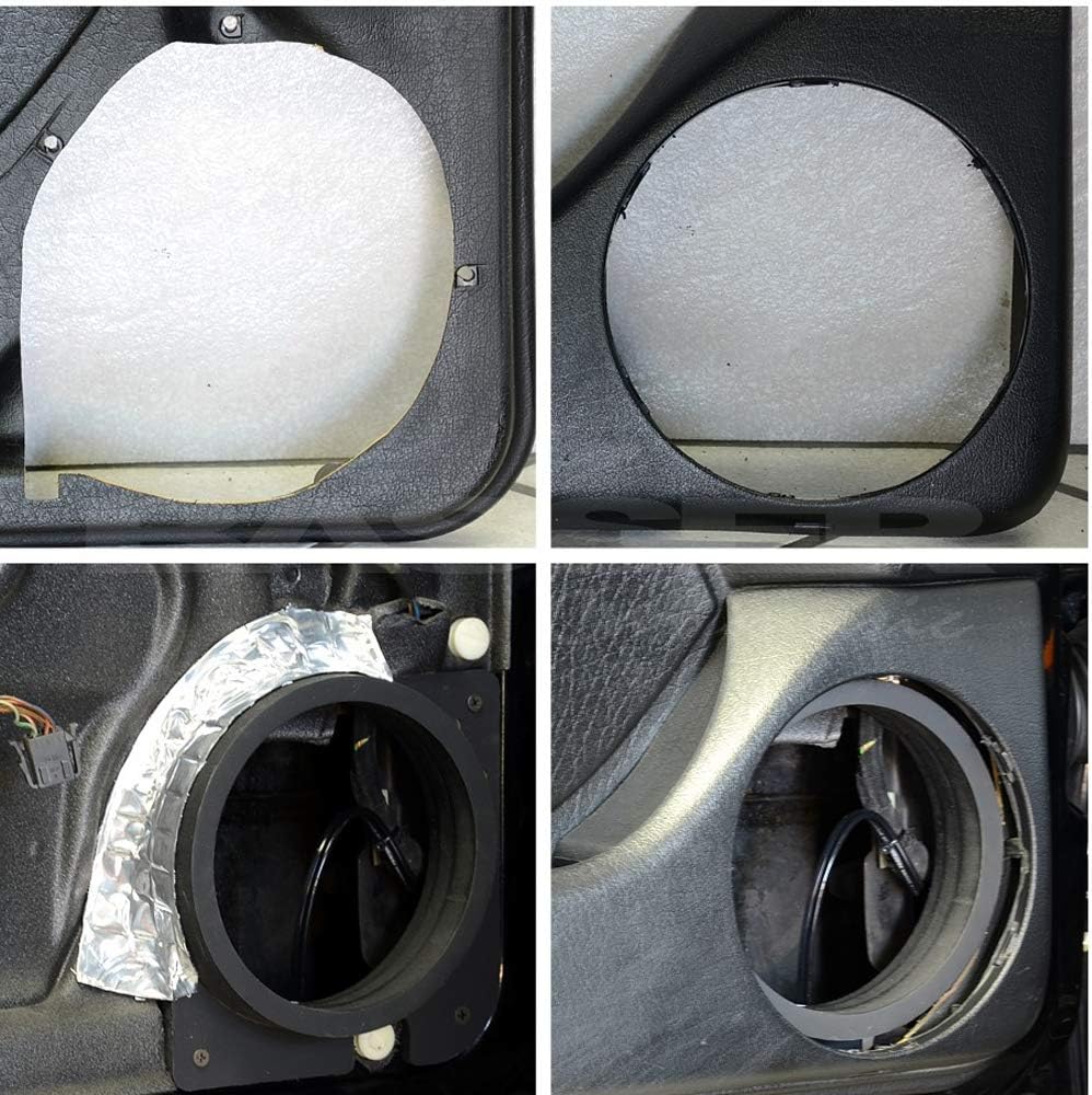 [1 Paar] 165 mm MDF Lautsprecher Ringe kompatibel mit VW Golf III | passend für Vordertür | Farbe: s