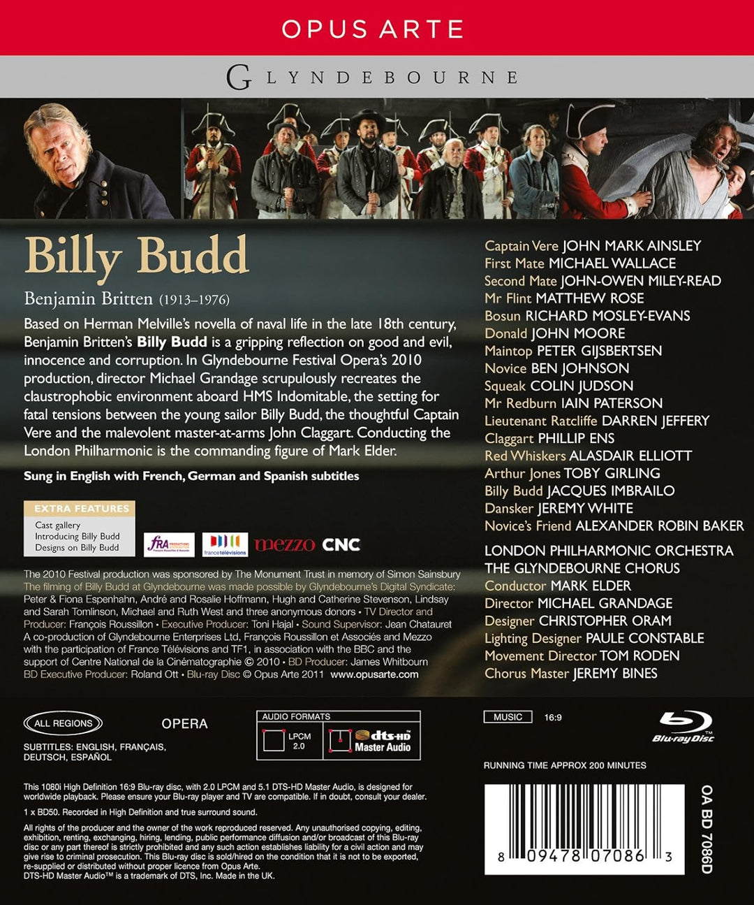 Britten: Billy Budd (Glyndebourne 2010), Blu-ray