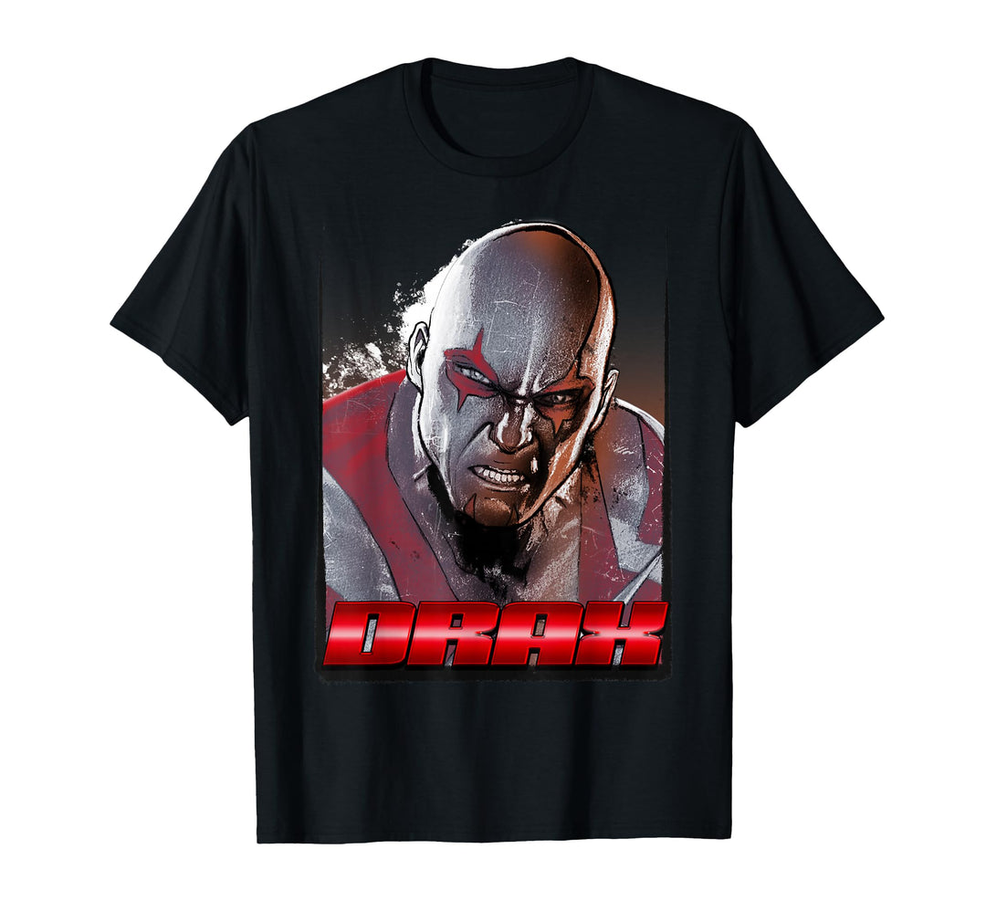 Women's Marvel Drax Guardians of the Galaxy Portrait Graphic T-Shirt Large Navy