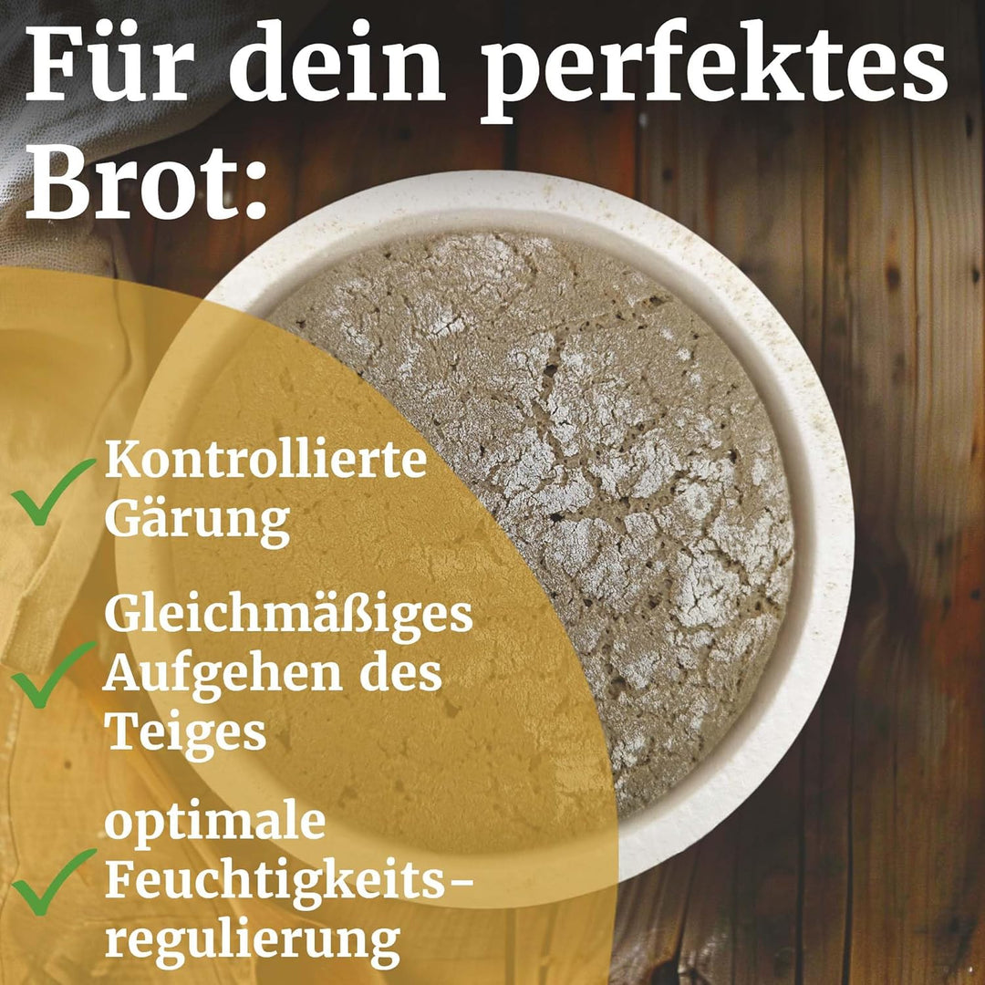 Gärkörbchen rund für 1 kg Brotform Holzschliff 23 cm 3 Stück, 3 Stück