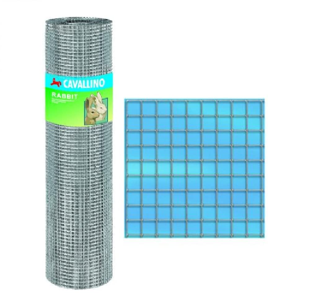 Blinky 66810 Hasengitter, verzinkt, Masse 12,7 x 12,7 cm, Draht Stärke 0,9 mm, 10 m, 50 cm