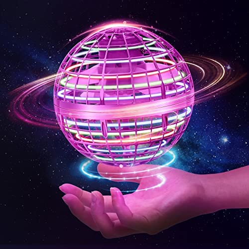 Hover Fliegender Ball,Magic Spinner Ball RGB Licht Flying Ball, Hover Ball Mini Drohne Für Kinder Fl