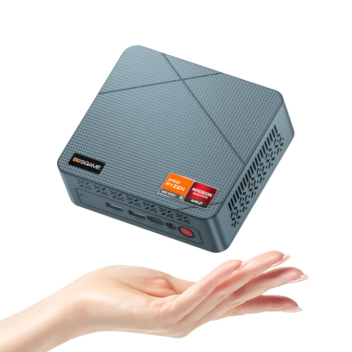 BOSGAME E4 Mini PC, AMD Ryzen 5 3550H (bis zu 3,7 GHz), 16 GB DDR4 RAM 512 GB NVMe SSD Mini Computer