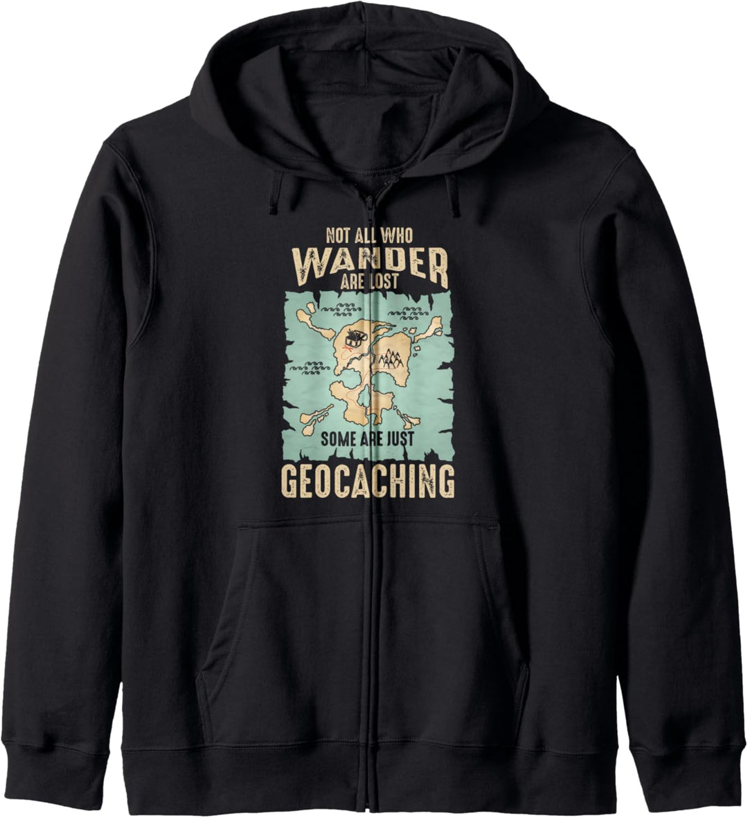 Geocacher Nicht Alle Die Wandern Sind Verloren Geocaching Kapuzenjacke