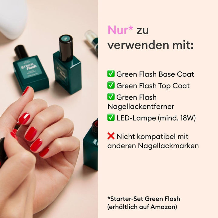Manucurist Green Flash™ Weiss Gel Nagellack Snow - Hema Free UV Lack, 12-Free Lack, Bio-basiert - Nä