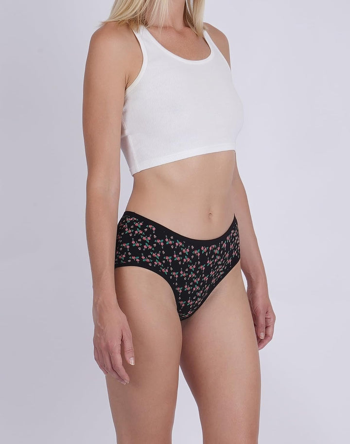 INNERSY Unterhosen Damen Baumwolle Atmungsaktive Hipster Unterwäsche Basic Bequem Panties 6er Pack M