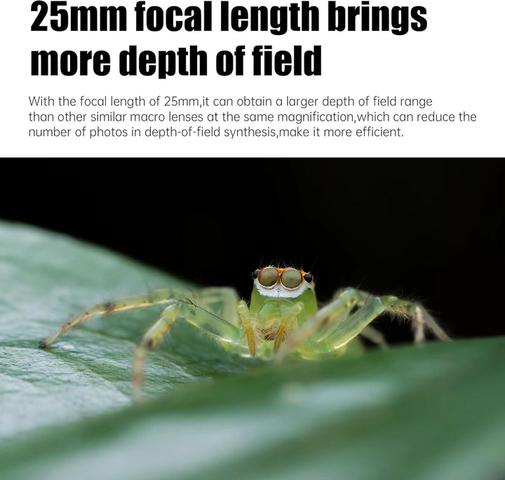 AstrHori 25 mm F2,8 2X-5X Ultra-Makro-Objektiv, Vollformat, manueller Fokus, kompatibel mit spiegell