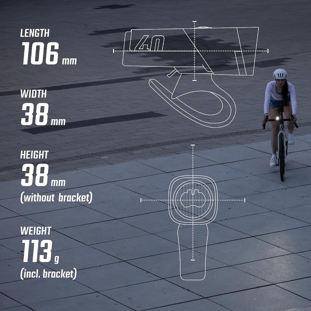 SIGMA LED Fahrradlicht Set Aura 40/ Hiro 10 | StVZO zugelassen, USB-C