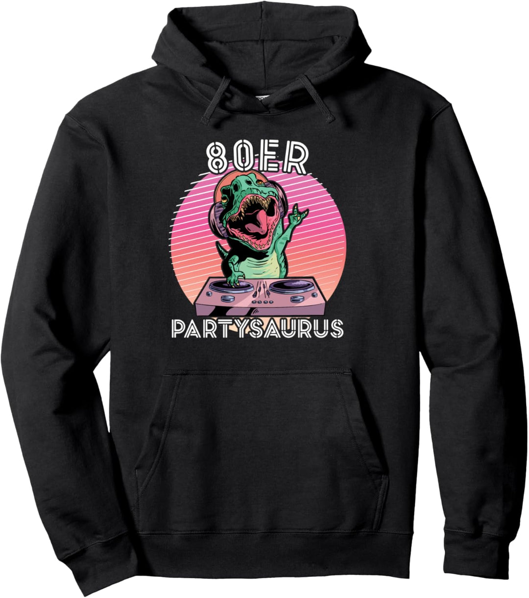 80er Jahre Motto-Party Dinosaurier T-Rex 80er Jahre Outfit Herren Damen Pullover Hoodie