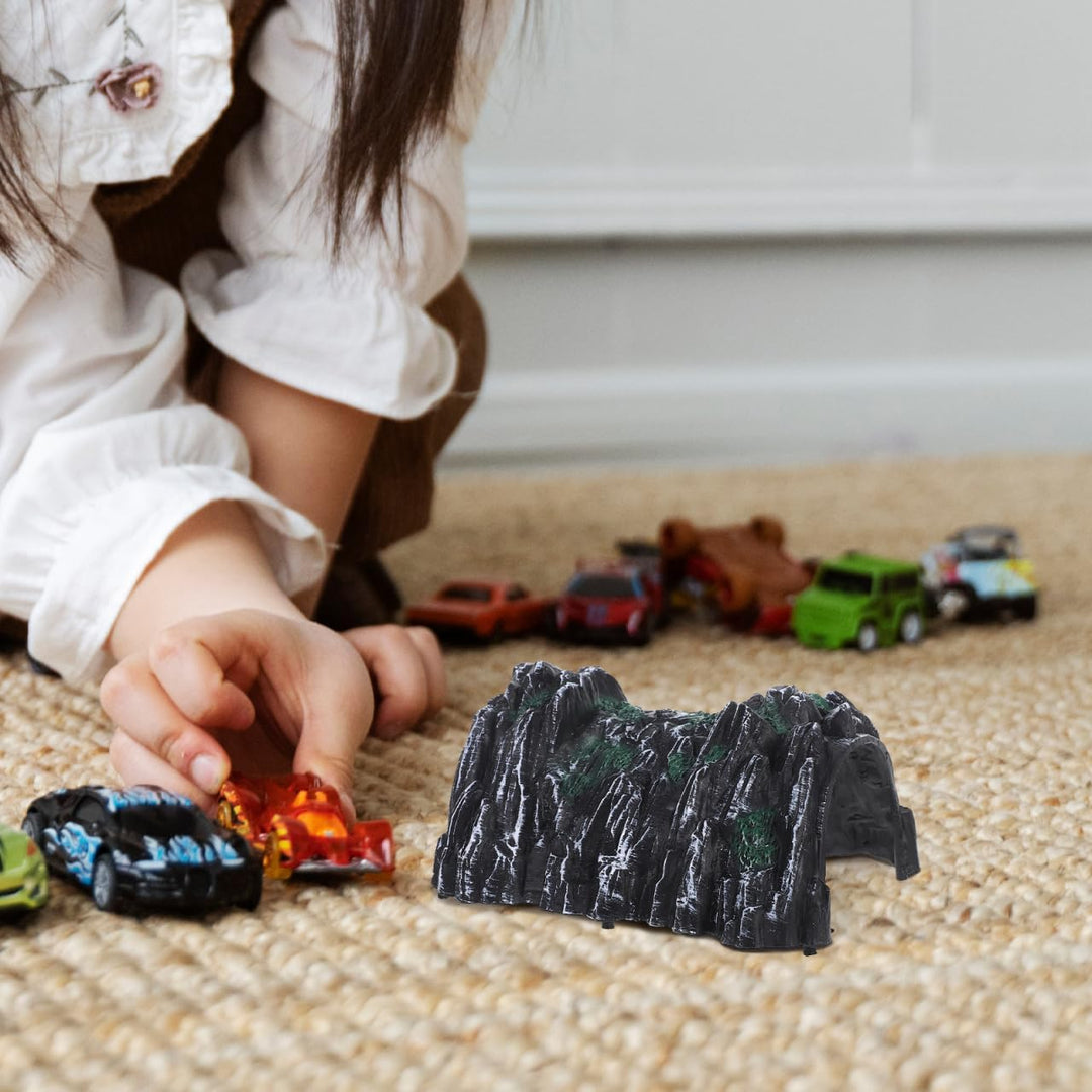 minkissy Simulation Tunnel Höhlenmodell Spielzeug Kinder 3 Stück Kunststoff Eisenbahn Zubehör Tischd
