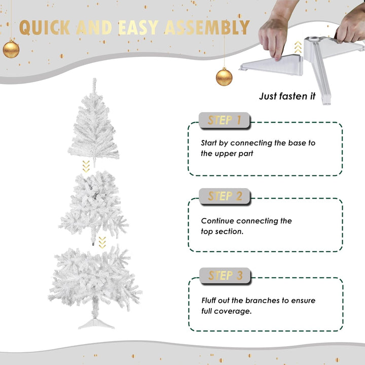CCLIFE Künstlicher Weihnachtsbaum Nordmanntanne,180cm,600 Astspitzen,Tannenbaum Klein, Spritzguss, W