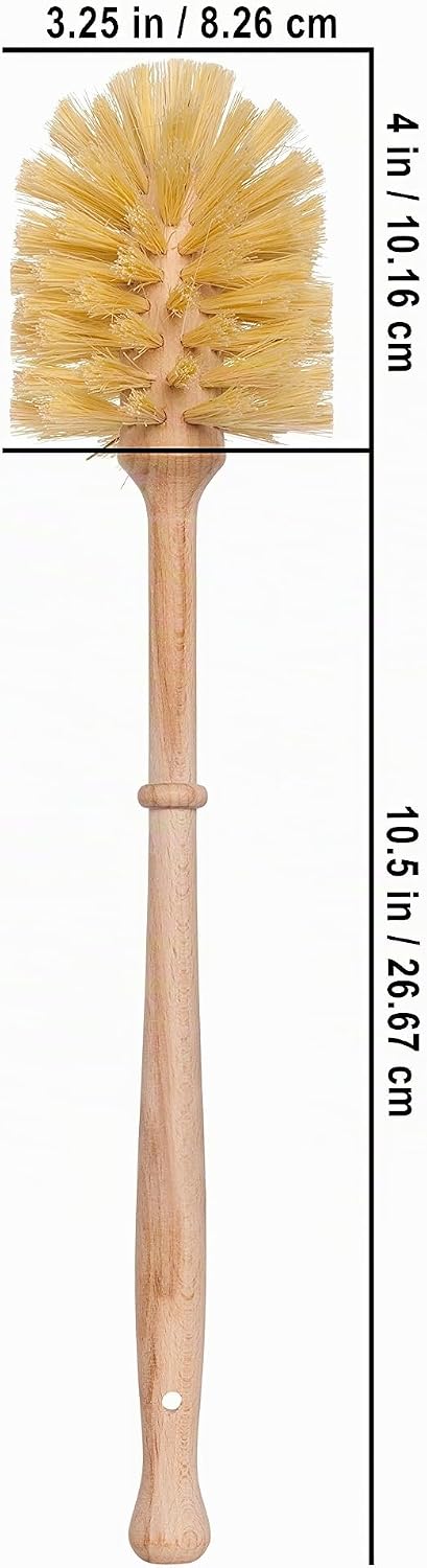 WC Bürste, Kosmetex Holz Klobürste mit WC Ständer aus Buchenholz, Bürste-Standard