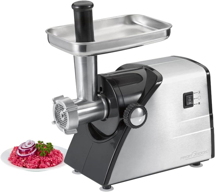 Profi Cook PC-FW 1060, Elektrischer Fleischwolf, Für Fleisch, Wurst und Spritzgebäck, mit Wurstfülle