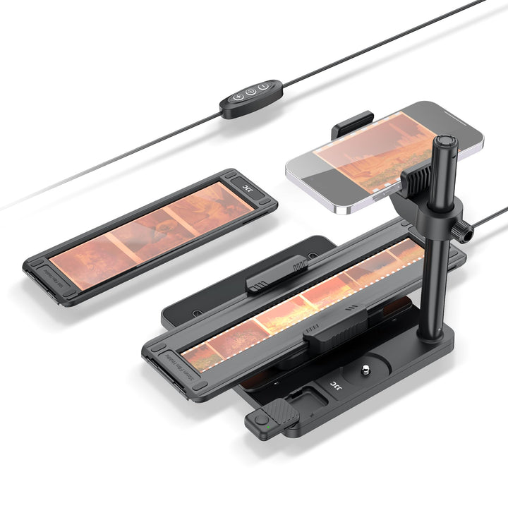 JJC Mobiles Negative Digitalisieren Set mit Diascanner Dimmbar LED Pad – Film Digitalisier Konvertie