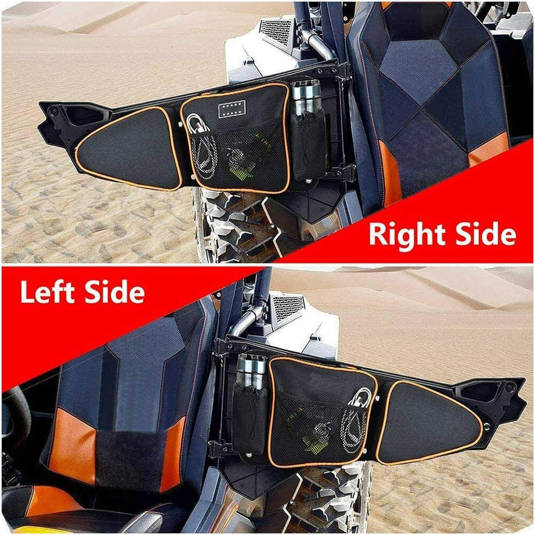Yctze 2 Stück Seitentürbeutel UTV Vordertür Seitentasche Passend für Polaris RZR XP4 1000 2014-2020