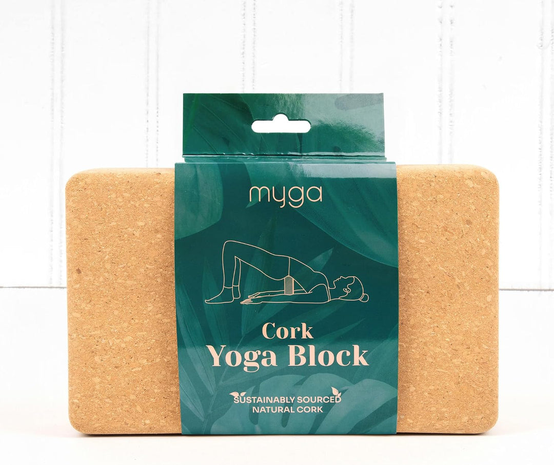 Myga Kork Yoga Block | Rutschfest &amp; Robust | Unterstützung bei Yoga- und Pilatesübungen | Ideal für