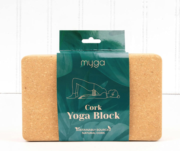 Myga Kork Yoga Block | Rutschfest &amp; Robust | Unterstützung bei Yoga- und Pilatesübungen | Ideal für