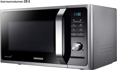 Samsung MG2BF303TCS/EG Mikrowelle mit Grill, 900 W, 28 ℓ Garraum (Extra gross), 51,7 cm Breite, Powe