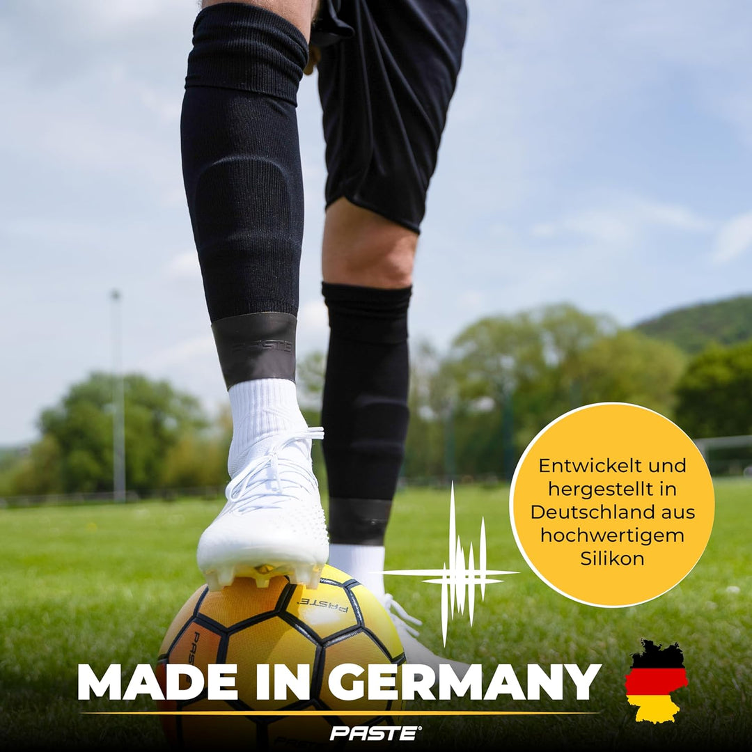 PASTE ® Schienbeinschonerhalter aus Silikon - DAS ORIGINAL - Fussball für Herren, Damen & Kinder Sch