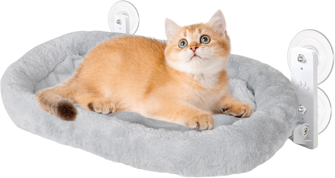 Dokeno Fensterliege für Katzen Bequeme Fenster Hängematte, Katzenbett Fensterbankliege mit stabilen