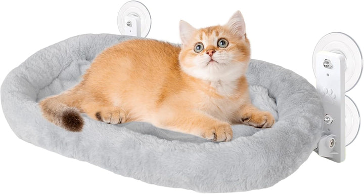 Dokeno Fensterliege für Katzen Bequeme Fenster Hängematte, Katzenbett Fensterbankliege mit stabilen