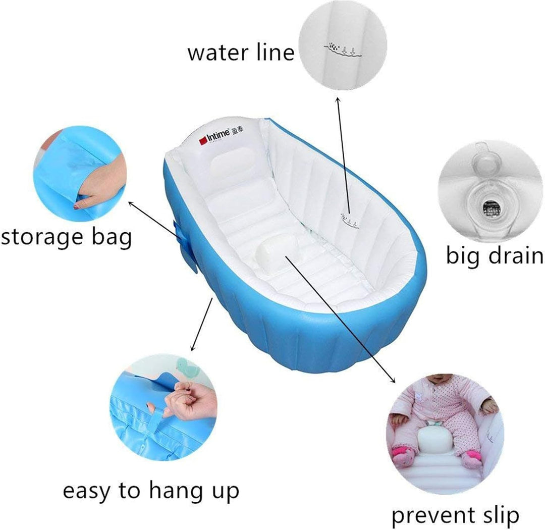 Aufblasbare Baby Badewanne Kinder Schwimmbad Jungen Air Bäder Summer Schwimmbecken, Anti-Rutsch Pool
