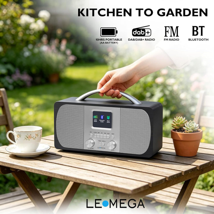 Tragbares DAB Radio | Digitalradios netz- und Batteriebetrieben | DAB Radiowecker | UKW-Radio,Blueto