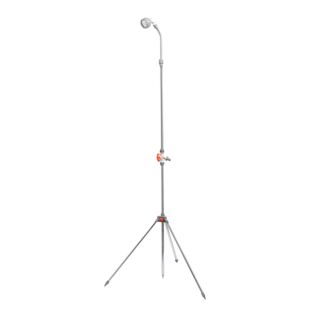 Gartendusche & Sprühnebel 2in1, Höhe 175-230 cm Sprühwinkel verstellbar Stabil mit Dreibein Aussendu